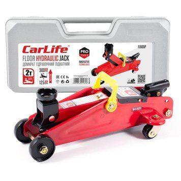 Домкрат підкатний CarLife 2т 125-305мм у кейсі FJ565P LI_FJ565P фото