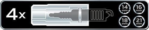 Набір змінних головок Neo Tools 08-677 1/2", 3/8" 28 шт. RC_08-677 фото