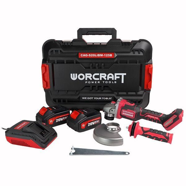 Аккумуляторная бесщеточная шлифмашина угловая WORCRAFT CAG‑S20LiBM‑125B WM_13291 фото