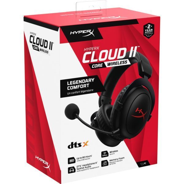 Ігрова гарнітура HyperX Cloud II Core, WL/USB-A, чорний RC_6Y2G8AA фото