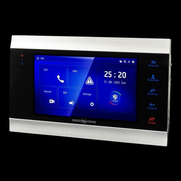 Кольоровий AHD відеодомофон GV-055-AHD-J-VD7SD silver LP_6745 фото