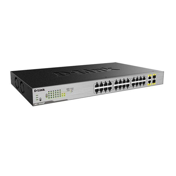 Коммутатор D-Link DGS-1026MP 24x1GE c PoE, 2xSFP/GE, 370W RC_DGS-1026MP фото
