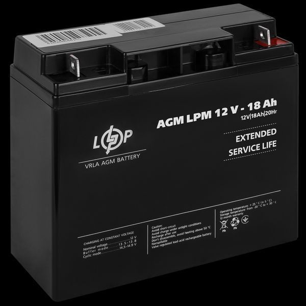 Аккумулятор AGM LPM 12V - 18 Ah LP_4133 фото