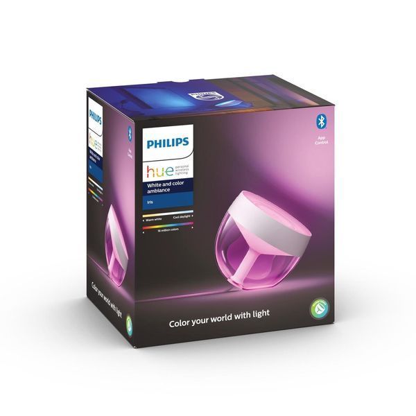 Настольный светильник умный Philips Hue Iris, 2000K-6500K, RGB, ZigBee, Bluetooth, дым, белый RC_929002376101 фото