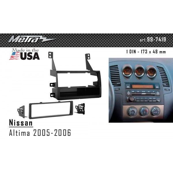 Переходная рамка Metra 99-7419 для Nissan Altima 2005-2006 AV_99-7419 фото