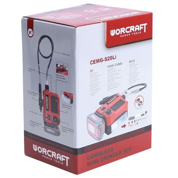 Акумуляторний гравер Worcraft CEMG-S20Li (без акумулятора та зарядного пристрою) WM_13200 фото