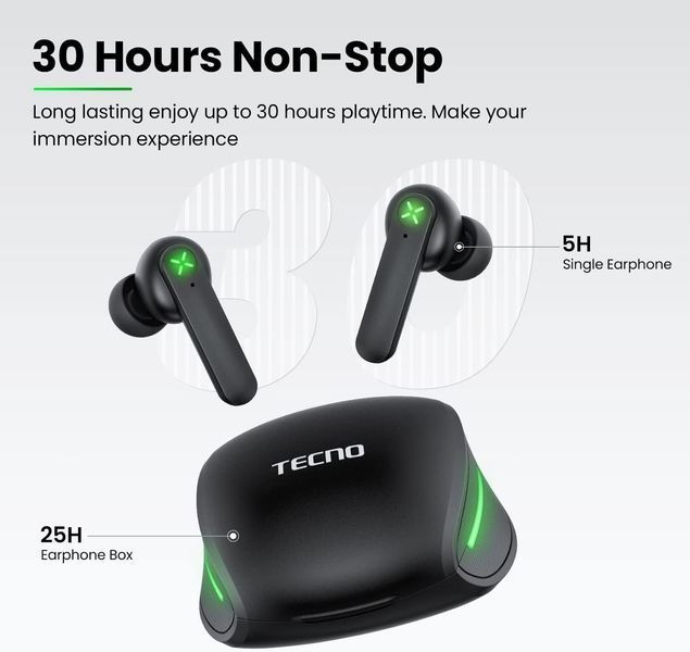 Наушники TECNO G01 Black RC_4895180780899 фото