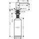 Дозатор для мийних засобів Hansgrohe A41, 500мл, сталевий RC_40438800 фото 2