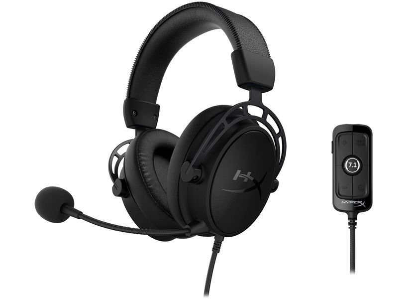 Ігрова гарнітура HyperX Cloud Alpha S, 7.1, mini-jack/USB-A, 1м/1.3м, чорний RC_4P5L2AA фото