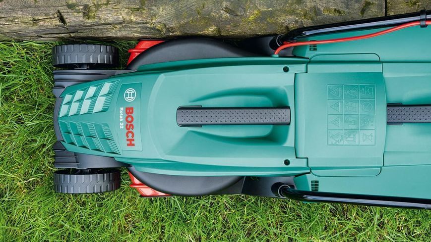 Bosch Газонокосилка ROTAK 32, 1200Вт, 32см, 31л, 20-60мм, 6.8кг RC_0.600.885.B00 фото