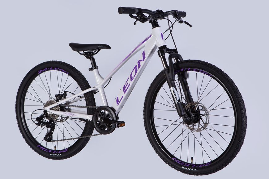 Велосипед AL 24" Leon JUNIOR DD CS рама-12" белый с сиреневым 2025 VT_OPS-LN-24-115 фото