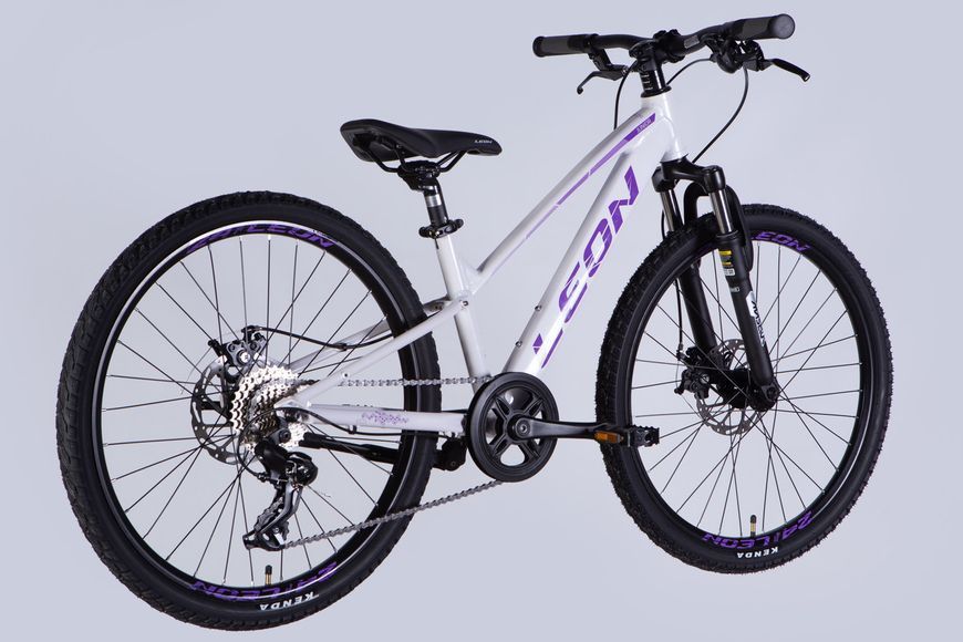 Велосипед AL 24" Leon JUNIOR DD CS рама-12" белый с сиреневым 2025 VT_OPS-LN-24-115 фото