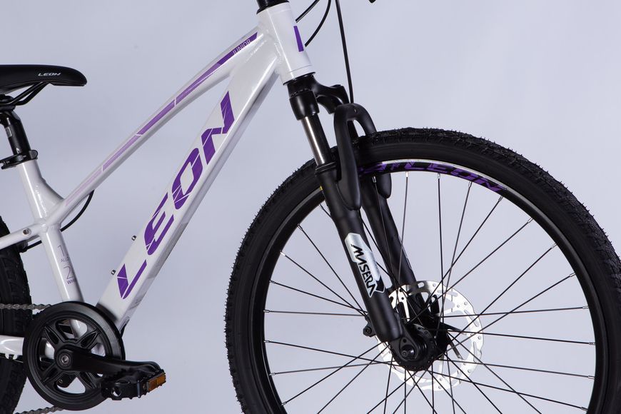 Велосипед AL 24" Leon JUNIOR DD CS рама-12" белый с сиреневым 2025 VT_OPS-LN-24-115 фото