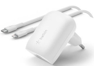 Belkin Сетевое ЗУ Home Charger 30W PD PPS USB-С - Lightning 1m RC_WCA005VF1MWH-B5 фото