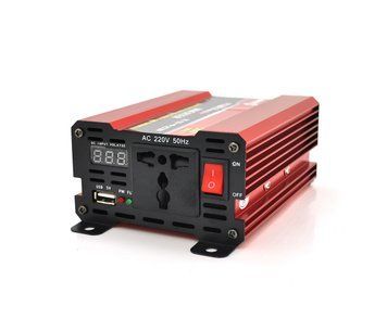 Інвертор напруги NV-500(300Вт)+LCD, 12/220 з апроксимованою синусоїдою, 1 універсальні розетка, Клеми U_27666 фото