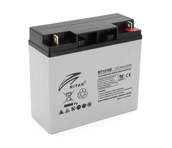 Акумуляторна батарея AGM RITAR RT12180GL5, Gray Case, 12V 18.0Ah (181х77х167 ) Q4 U_39986 фото