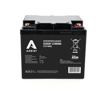 Акумулятор AZBIST Super AGM ASAGM 12400M6 12V 40Ah (196х165х173) U_5702 фото