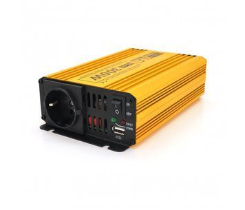 Інвертор напруги Mexxsun MXSPSW-300, 12V/220V, 300W з правільною синусоїдою, 1 Shuko, клемні дроти, Q8 U_29174 фото