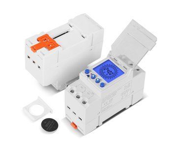 Реле времени Sinotimer TM929AK, на DIN-рейку, LCD, программируемый, сменная батарея, 16А, 230V, 87х65х36 мм U_36584 фото