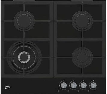 Варильна поверхня Beko газова, 60см, чавун, чорний RC_HILW64225S фото