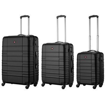 Набір валіз, Amplar 3 в 1, (S,M,L), пластик, 4 колеса, чорний Wenger RC_653149 фото