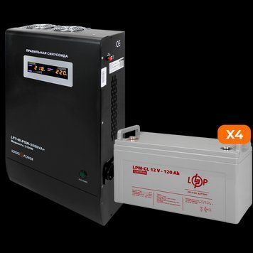 Комплект резервного живлення LP (LogicPower) ДБЖ + гелева батарея (UPS W3000 + АКБ GL 6600W) LP_19805 фото