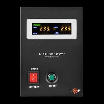 ДБЖ з правильною синусоїдою 24V LPY-B-PSW-1500VA+(1050Вт) 10A/15A LP_4130 фото