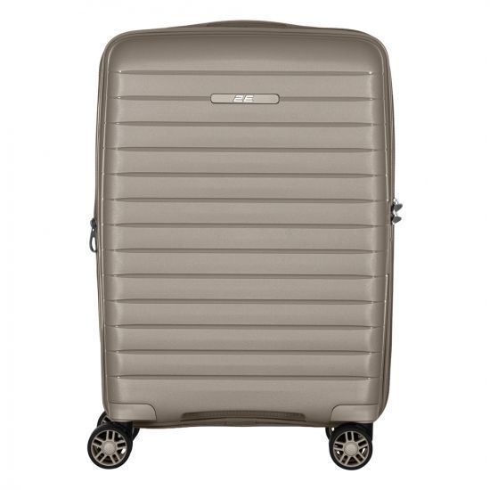 Чемодан 2E, Aero, полипропилен, малый, 35/44 л, TSA, 4 колеса, EXP, серо-коричневый RC_2E-SPP-AERO-S-TP фото