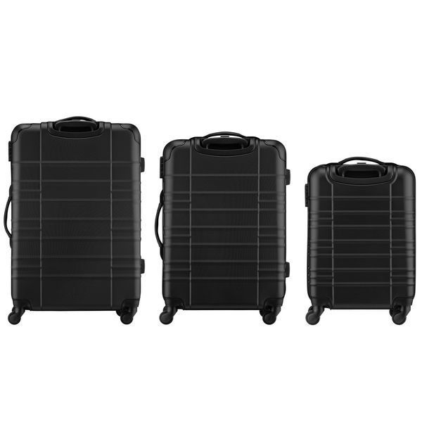 Набор чемоданов, Amplar 3 в 1, (S,M,L), пластик, 4 колеса, чёрный Wenger RC_653149 фото