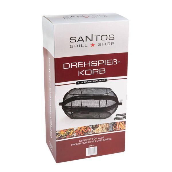 Корзина-сетка для вертела SANTOS, для гриля, круглая, черная, антипригарная 897535 GR_010972 фото