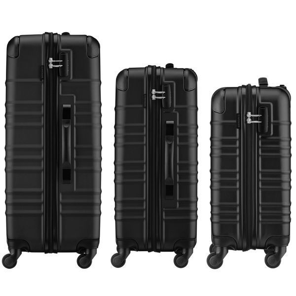 Набор чемоданов, Amplar 3 в 1, (S,M,L), пластик, 4 колеса, чёрный Wenger RC_653149 фото