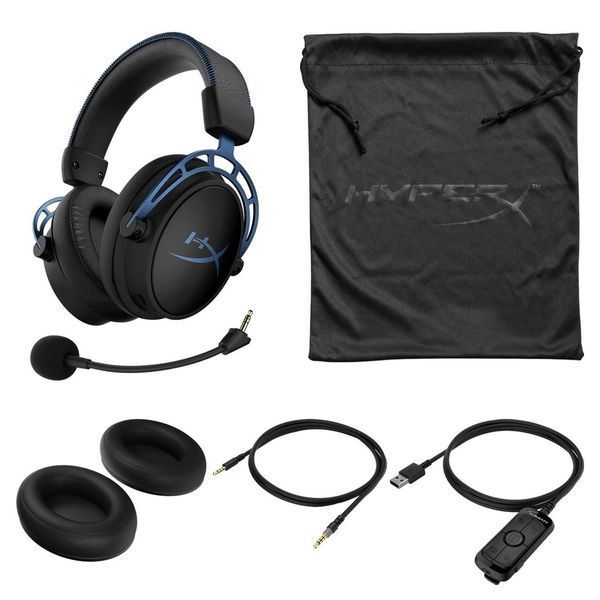 Гарнитура игровая HyperX Cloud Alpha S, 7.1, mini-jack/USB-A, 1м/1.3м, черно-синий RC_4P5L3AA фото
