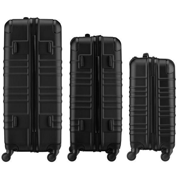 Набор чемоданов, Amplar 3 в 1, (S,M,L), пластик, 4 колеса, чёрный Wenger RC_653149 фото