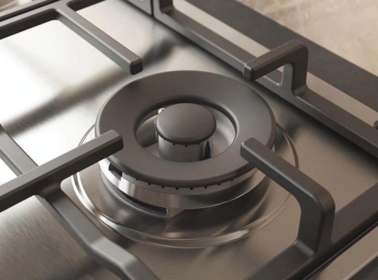 Варочная поверхность Whirlpool газовая, 60см, чугун, конфорка с двойным рядом пламени, нерж. RC_TKRL661IXEU фото