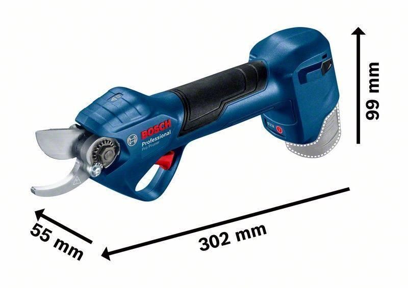 Секатор аккумуляторный Bosch Pro Pruner, 12В, 2х3Ач, d реза 25мм, 1000гр RC_0.601.9K1.021 фото