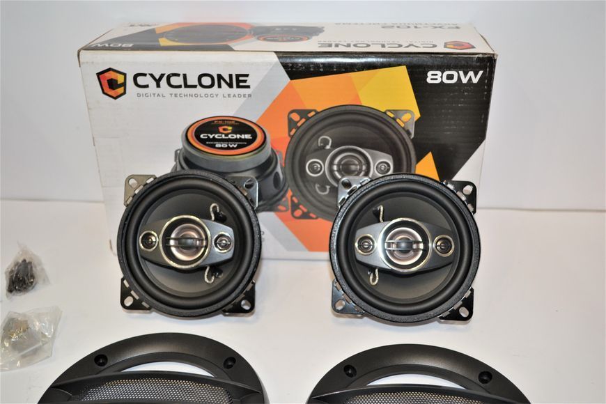 Автоакустика CYCLONE FX-102 2-х смугові динаміки 80W 10 см 4" CY_НФ-00001045 фото