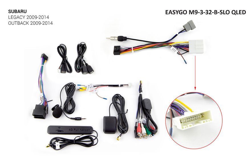 Штатна автомагнітола EasyGo M9-3-32-B-SLO QLED Subaru Legacy, Outback MA_M9-3-32-B-SLO QLED фото