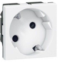 Legrand MOSAIC розетка Schuko під кутом 45&deg; 16А 250В без шторок гвинтові клеми (2мод) білий RC_77245 фото