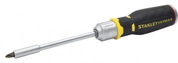 Викрутка Stanley FatMax, бітотримач реверсний 1/4", зберігання біт у рукоятці, 12 біт, SL, PH, PZ, Torx RC_FMHT0-62690 фото