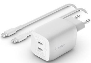 Зарядное устройство сетевое Belkin 65Вт 2хUSB-С GAN PD PPS RC_WCH013VF2MWH-B6 фото