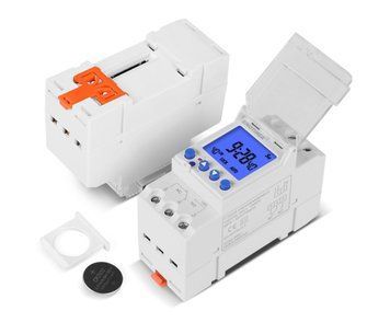 Реле времени Sinotimer TM928RAKL, на DIN-рейку, LCD, программируемый, сменная батарея, 16А, 85-265V U_36585 фото