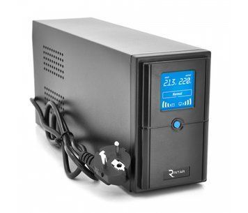 ИБП Ritar E-RTM1200 (720W) ELF-D, LCD, AVR, 3st, 3xSCHUKO socket, 2x12V7Ah, metal Case Q2 (405*195*285) 10.2 U_09827 фото
