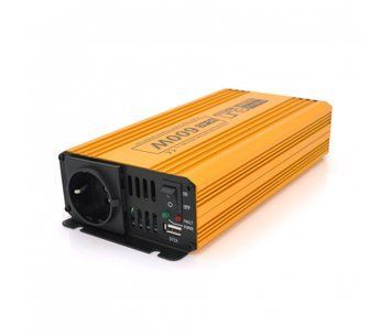 Інвертор напруги Mexxsun MXSPSW-600, 12V/220V, 600W з правильною синусоїдою, 1 Shuko, 1 USB, клемні дроти, Q8 U_29175 фото