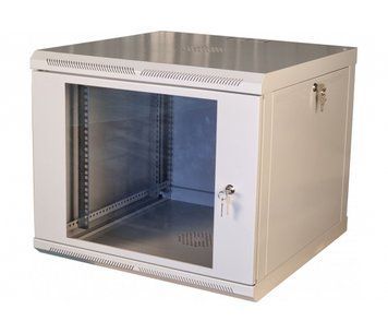 Шкаф телекоммуникационный 19" VAGO 9U, тип - настенный, двери - акрил, цвет - серый, 505х600х600 мм U_28876 фото