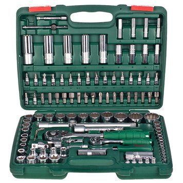Набір торц. головок 1/4"DR4-14мм та 1/2"DR10-32 мм,108 предм HANS OL_30160 фото