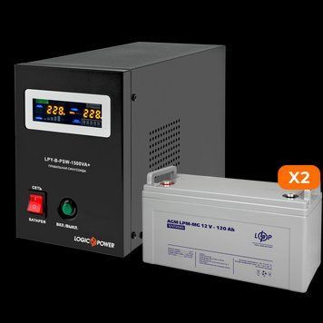 Комплект резервного живлення LP (LogicPower) ДБЖ + мультигелева батарея (UPS B1500 + АКБ MG 3300W) LP_19806 фото