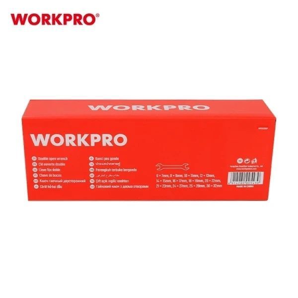 Набір ключів рожкових WORKPRO (12 шт.) 6-32 мм CR-V PRO PLUS WP202507 DC_409813 фото