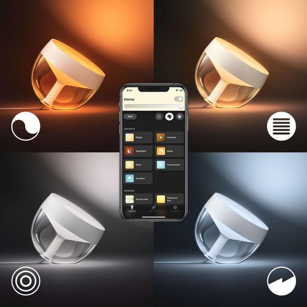 Hue Настольная лампа Iris, 2000K-6500K, Color, Bluetooth, димируемая, золотистая Philips RC_929002376401 фото