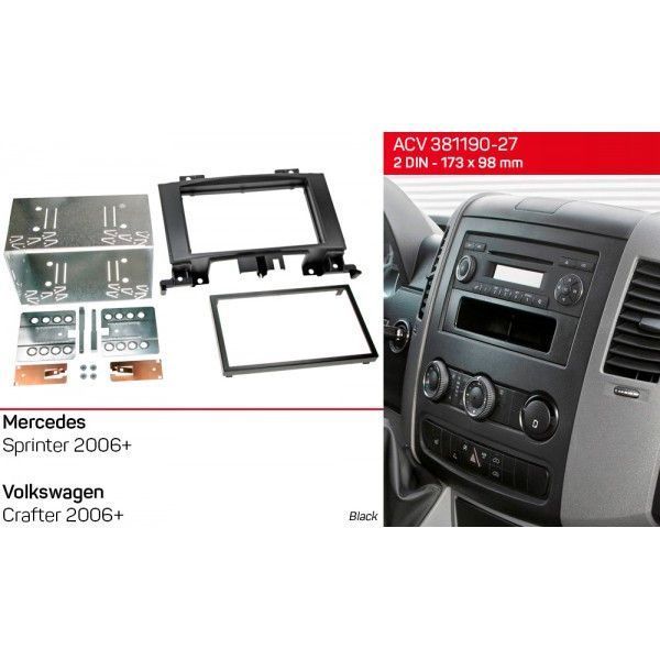 Перехідна рамка ACV 381190-27 для Mercedes Sprinter 2006+, Volkswagen Crafter 2006+ AV_381190-27 фото