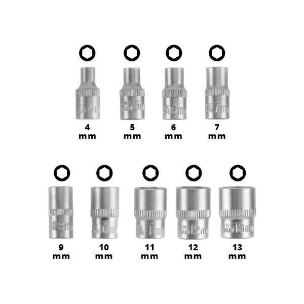 Einhell Набір біт та головок, 1/4" 4-13мм, 37шт, кейс RC_109022 фото